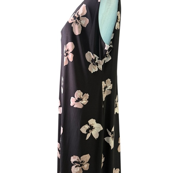 Tommy Hilfiger Floral Sleeveless Black Dress Size 12 - Picture 4 of 6